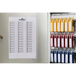 Ключница металлическая настенная Durable Key Box Plus, на 54 брелока, быстрый возврат ключей