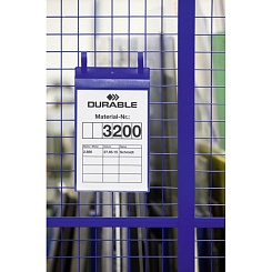 Карман вертикальный для маркировки Durable, с ремешком - застежкой, А4